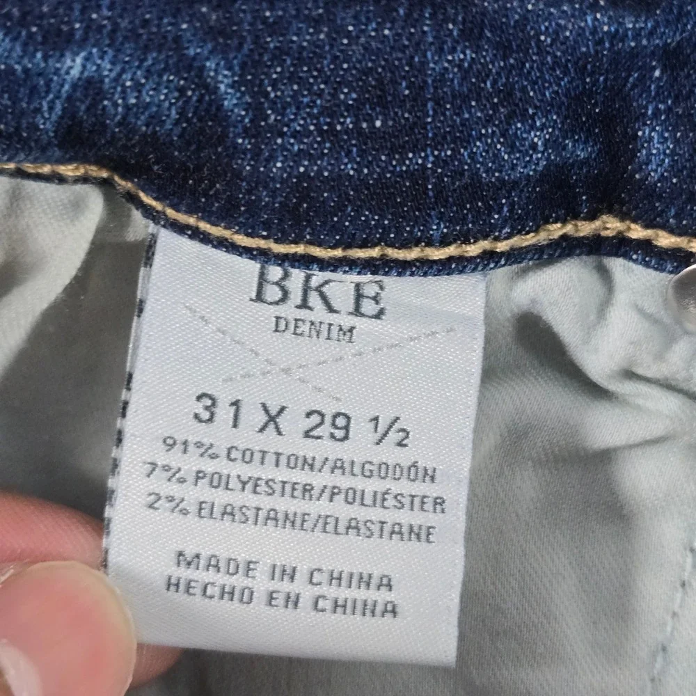 BKE Payton Mid Rise Tailored Bootcut Jeans Dark Wash ABK2169S 31x29.5